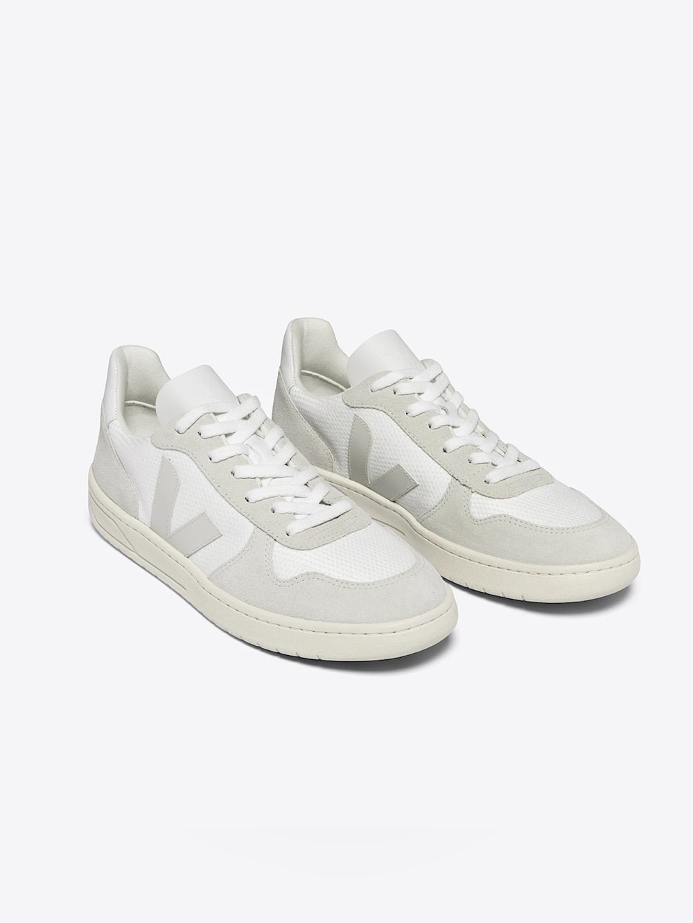 Veja B-Mesh Sneakers in White/Natural/Pierre